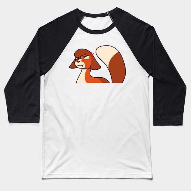 Angry Squirrelpaw Baseball T-Shirt by ceolsonart